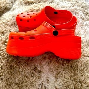 Bright Orange Platform “Crocs”